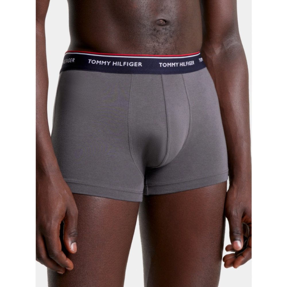 Ανδρικό Boxer TOMMY HILFIGER Premium Essentials 3pack Trunk 1U87903842-0YY  D.Sky/Dark Ash/Rouge