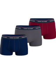 Ανδρικό Boxer TOMMY HILFIGER Premium Essentials 3pack Trunk 1U87903842-0YY  D.Sky/Dark Ash/Rouge