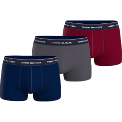 Ανδρικό Boxer TOMMY HILFIGER Premium Essentials 3pack Trunk 1U87903842-0YY  D.Sky/Dark Ash/Rouge