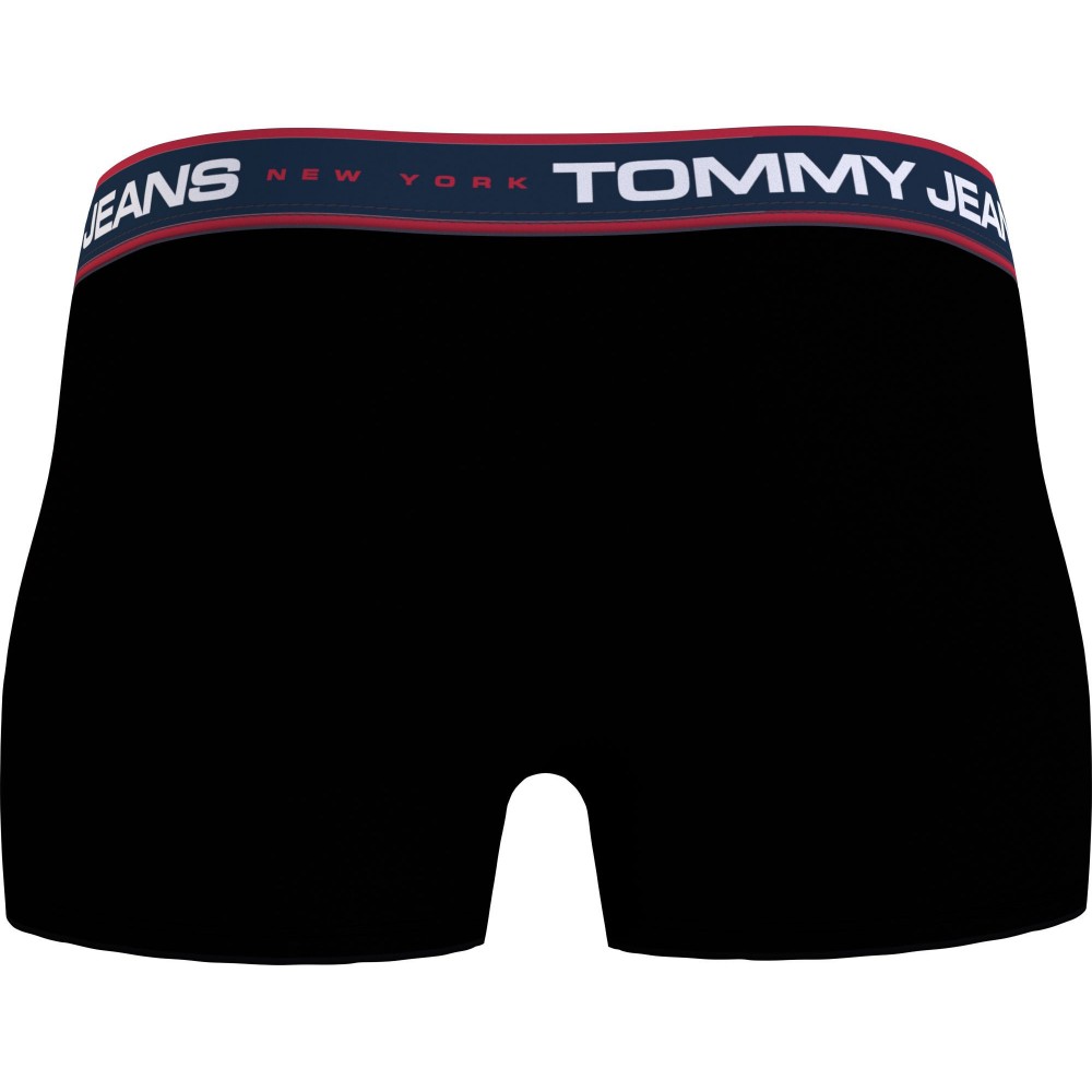 Tommy Hilfiger Jeans 3p Trunk UM0UM02968-0R7, Ανδρικά μπόξερ με φαρδύ λάστιχο ΜΑΥΡΟ