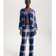 Tommy Hilfiger FULL FLANNEL PJ SET UW0UW03961-00G, Γυναικεία Πυζάμα Σετ Καρό σε κλασική γραμμή