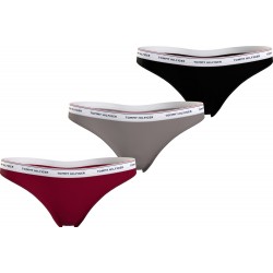 TOMMY HILFIGER 3pack Thong UW0UW04894-0R3, Γυναικείo Σετ 3τεμ. Κυλοτάκια Στρινγ, MULTI COLOR