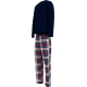 Tommy Hilfiger LS Pant  Woven Set Print UM0UM02891-05J, Ανδρική Πυζάμα Σετ με  καρό παντελόνι DESERT SKY