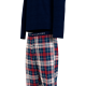 Tommy Hilfiger LS Pant  Woven Set Print UM0UM02891-05J, Ανδρική Πυζάμα Σετ με  καρό παντελόνι DESERT SKY