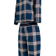 Tommy Hilfiger FULL FLANNEL PJ SET UW0UW03961-00G, Γυναικεία Πυζάμα Σετ Καρό σε κλασική γραμμή