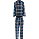 Tommy Hilfiger FULL FLANNEL PJ SET UW0UW03961-00G, Γυναικεία Πυζάμα Σετ Καρό σε κλασική γραμμή