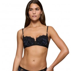 TRIUMPH Crazy Stupid Love WHP, Σουτιέν Balconette με μπανέλα και δαντέλα, ΜΑΥΡΟ