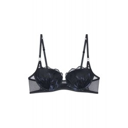 TRIUMPH Crazy Stupid Love WHP, Σουτιέν Balconette με μπανέλα και δαντέλα, ΜΑΥΡΟ