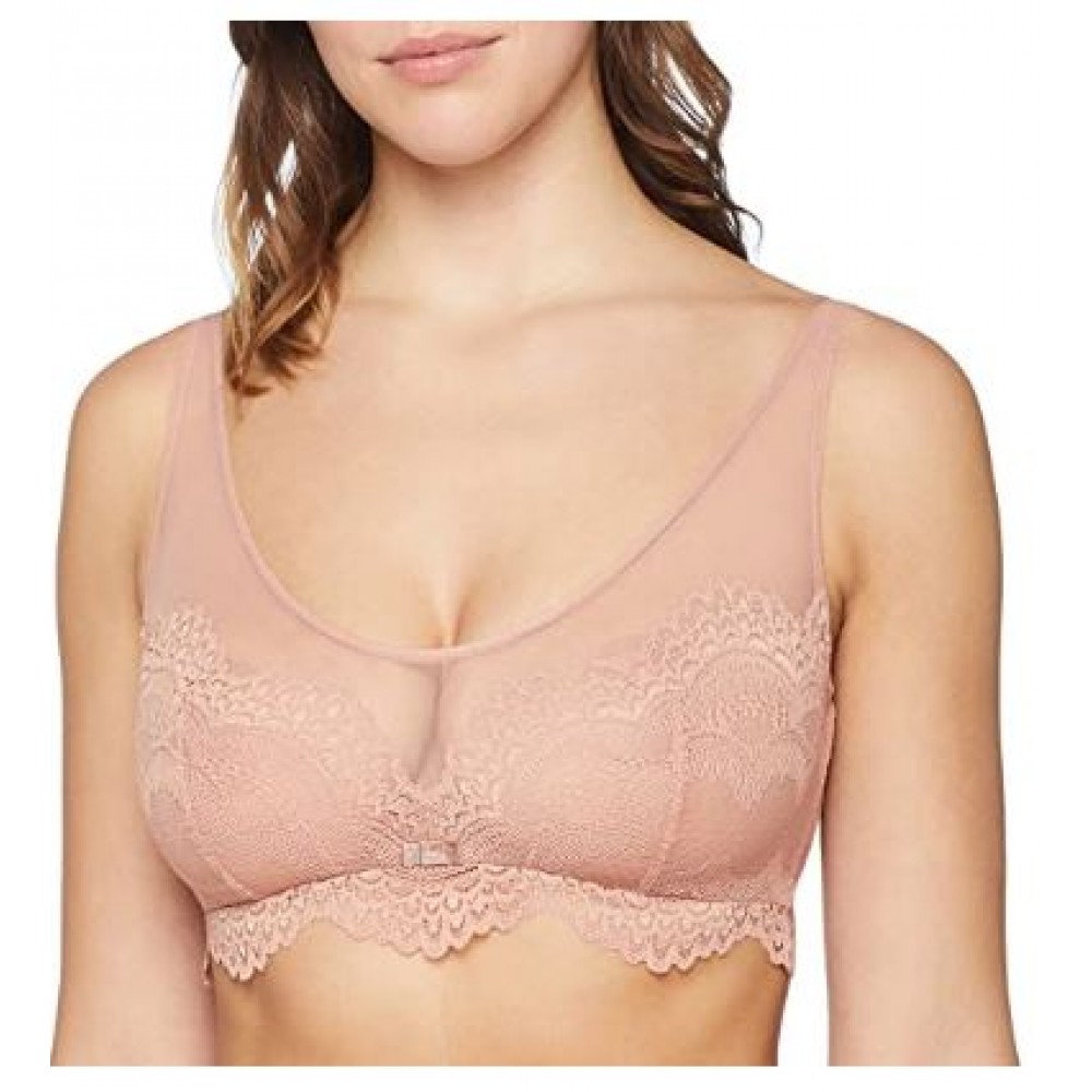 Bralette με μπανέλα Triumph Beauty Full  Darling  W από ντελικάτη δαντέλα ΣΑΠΙΟ ΜΗΛΟ