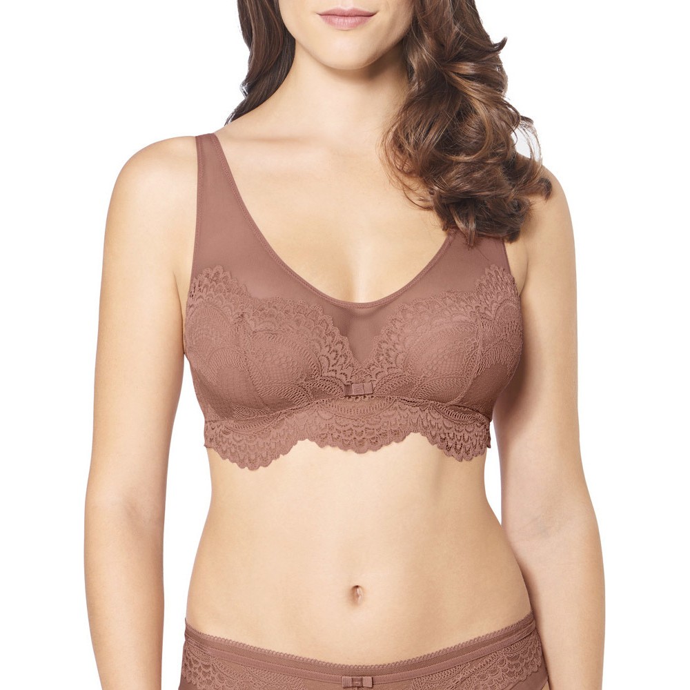 Bralette με μπανέλα Triumph Beauty Full  Darling  W από ντελικάτη δαντέλα ΣΑΠΙΟ ΜΗΛΟ