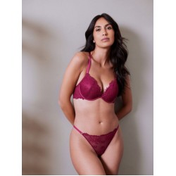 Valege DALIDA STRING, Γυναικείο Κυλοτάκι String από δαντέλα, ΜΠΟΡΝΤΟ