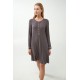 Vamp 21050 Γυναικείο Νυχτικό Micromodal με πατιλέτα, GRAY MAUVE Vamp 21050 Γυναικείο Νυχτικό Micromodal με πατιλέτα, GRAY MAUVE
