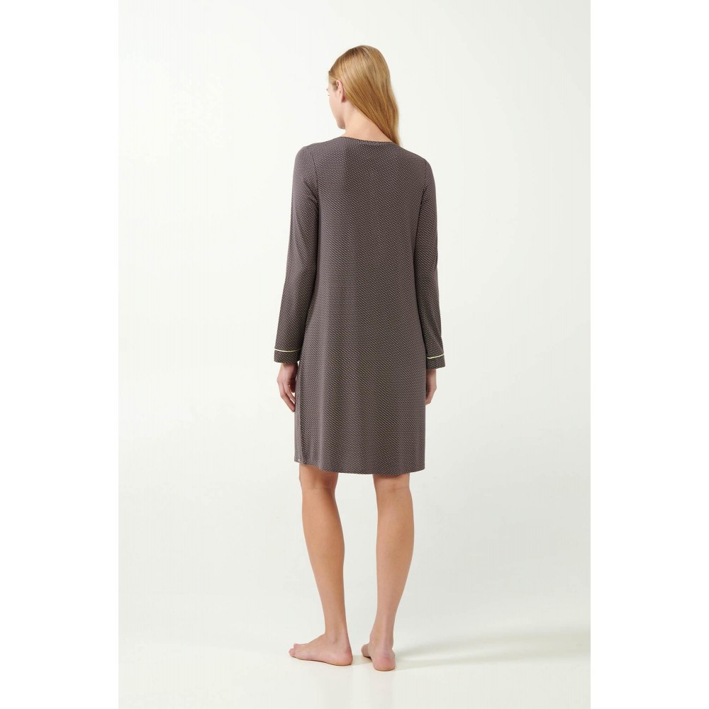Vamp 21050 Γυναικείο Νυχτικό Micromodal με πατιλέτα, GRAY MAUVE Vamp 21050 Γυναικείο Νυχτικό Micromodal με πατιλέτα, GRAY MAUVE