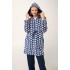 VAMP 21414, Γυναικεία Ρόμπα Fleece με κουκούλα, BLUE PRINT