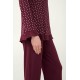 VAMP 23033, Γυναικεία Πυτζάμα Micromodal Πουά, RED WINDSOR VAMP 23033, Γυναικεία Πυτζάμα Micromodal Πουά, RED WINDSOR