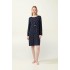 VAMP 23051, Γυναικείο Νυχτικό Micromodal  με πατιλέτα,  BLUE BLAZER