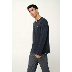 VAMP 23633, Ανδρική Βαμβακερή Πυτζάμα, DARK GREY