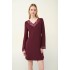 VAMP 23823 Γυναικείο Νυχτικό Micromodal  με δαντέλα,  RED WIDSOR