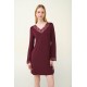 VAMP 23823 Γυναικείο Νυχτικό Micromodal  με δαντέλα,  RED WIDSOR