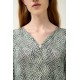 VAMP 23015, Γυναικείο Νυχτικό Micromodal Animal Print, GREEN SAGE