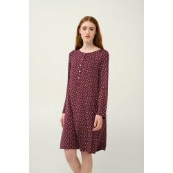 VAMP 23029, Γυναικείο Νυχτικό Micromodal με πατιλέτα, RED WINDSOR