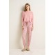 VAMP 25034, Πυζάμα Micromodal με μανσέτες, PINK ZEPHYR