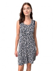 VAMP 18169, Γυναικείο Αμάνικο Νυχτικό Micromodal με πατιλέτα, ΜΠΛΕ ΣΚΟΥΡΟ