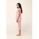 Vamp 22000, Γυναικείο Σετ Πυτζάμες Micromodal με κάπρι παντελόνι, PINK BLUSH
