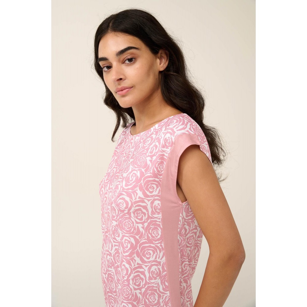 Vamp 22000, Γυναικείο Σετ Πυτζάμες Micromodal με κάπρι παντελόνι, PINK BLUSH