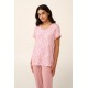 Vamp 22003, Γυναικείο Σετ Πυτζάμες Micromodal με πατιλέτα, PINK BLUSH