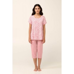 Vamp 22003, Γυναικείο Σετ Πυτζάμες Micromodal με πατιλέτα, PINK BLUSH