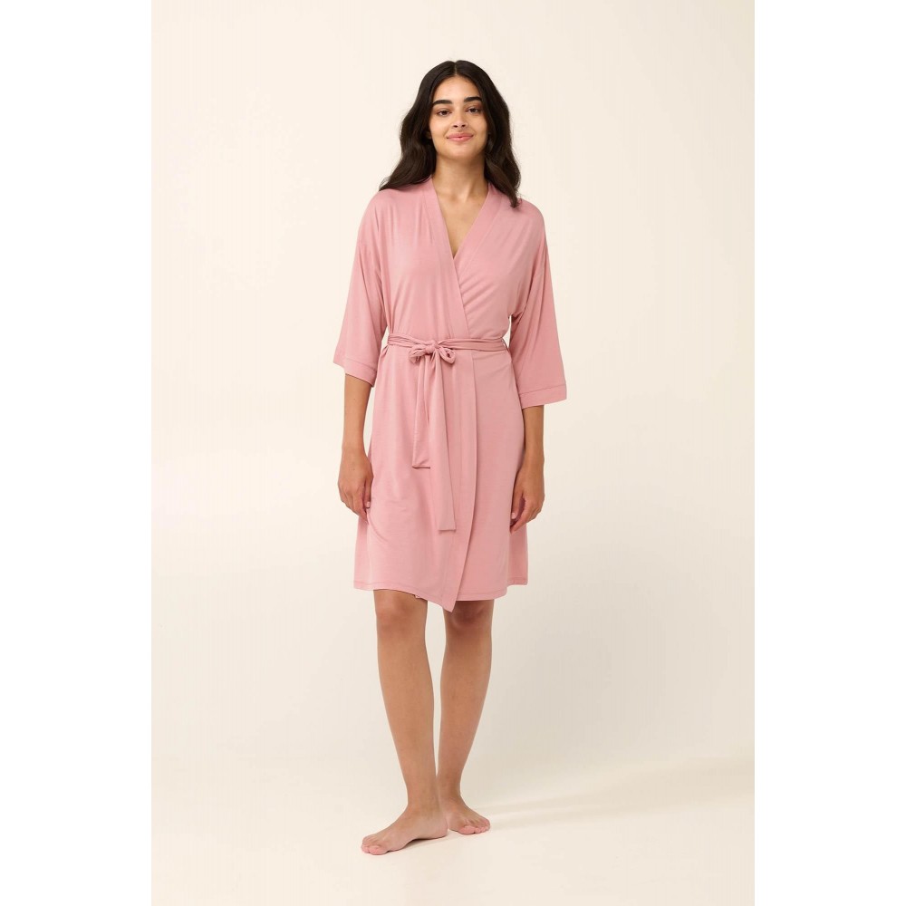 VAMP 22009, Καλοκαιρινή Γυναικεία Ρόμπα Micromodal, PINK BLUSH