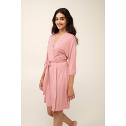 VAMP 22009, Καλοκαιρινή Γυναικεία Ρόμπα Micromodal, PINK BLUSH