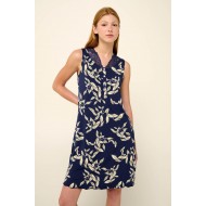 Vamp 22042, Γυναικείο Νυχτικό Micromodal με πατιλέτα και δαντέλα, BLUE CAVERN