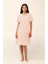 Vamp 22222, Γυναικείο Βαμβακερό Νυχτικό Εγκυμοσύνης με πατιλέτα, SALMON