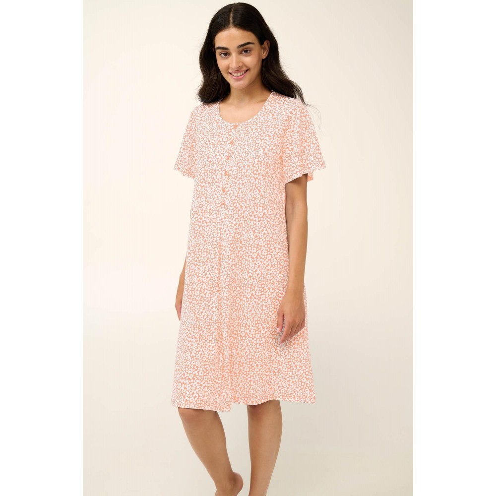 Vamp 22222, Γυναικείο Βαμβακερό Νυχτικό Εγκυμοσύνης με πατιλέτα, SALMON