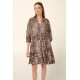 VAMP 22430, Καλοκαιρινό Φόρεμα Βισκόζι με τρουακάρ μανίκι, ANIMAL PRINT