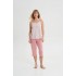 VAMP 70067, Γυναικεία Πυτζάμα με πατιλέτα και βερμούδα, PINK GRAY