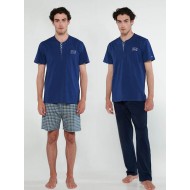 Vamp 20691, Ανδρική Πυτζάμα 3 τεμ. , BLUE ROYAL