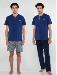 Vamp 20691, Ανδρική Πυτζάμα 3 τεμ. , BLUE ROYAL