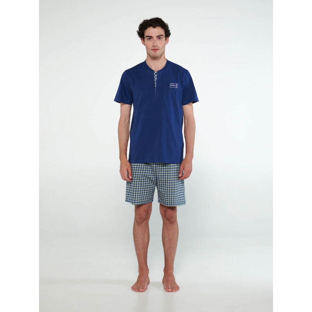 Vamp 20691, Ανδρική Πυτζάμα 3 τεμ. , BLUE ROYAL
