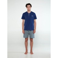 Vamp 20691, Ανδρική Πυτζάμα 3 τεμ. , BLUE ROYAL