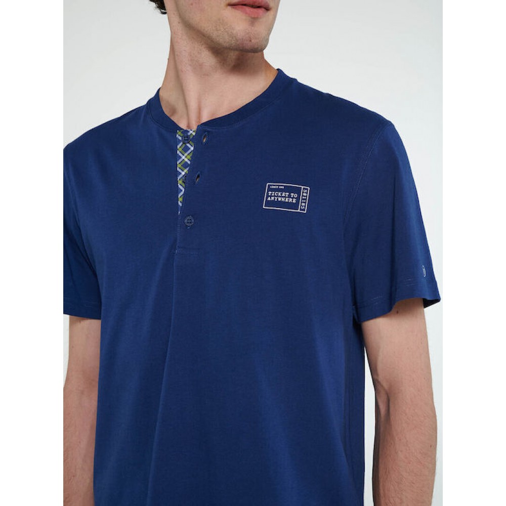 Vamp 20691, Ανδρική Πυτζάμα 3 τεμ. , BLUE ROYAL