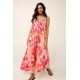 Vamp 22448, Καλοκαιρινό Μακρύ Φόρεμα Βισκόζι, CORAL SUN