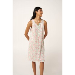 VAMP 24075, Γυναικείο Νυχτικό  Cotton-Modal με πατιλέτα, MINT GRAY