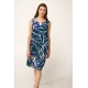 VAMP 24411, Γυναικείο Καλοκαιρινό Αμάνικο Φόρεμα Βισκόζ, BLUE PRINT