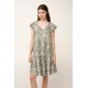VAMP 24444, Γυναικείο Καλοκαιρινό Φόρεμα Αμπίρ Βισκοζ , GREEN IVY