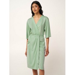 Vamp 24079, Γυναικεία  Σταυρωτή Ρόμπα Modal-Cotton, MINT GREY