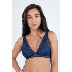 Σουτιέν bralette χωρίς μπανέλα VARIANCE 51868 από δαντέλα χωρίς εμπένδυση ΜΠΛΕ ΡΟΥΑ