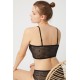 Strapless φάσα δαντέλα Ysabel Mora 10036 με αποσπώμενες τιράντες ΜΑΥΡΟ